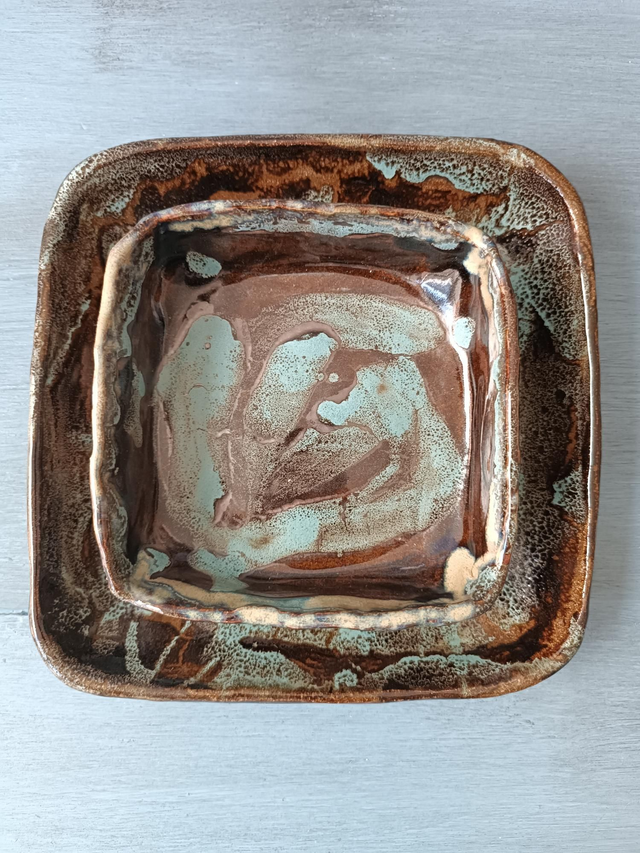 Ensemble  2 assiettes carrées 