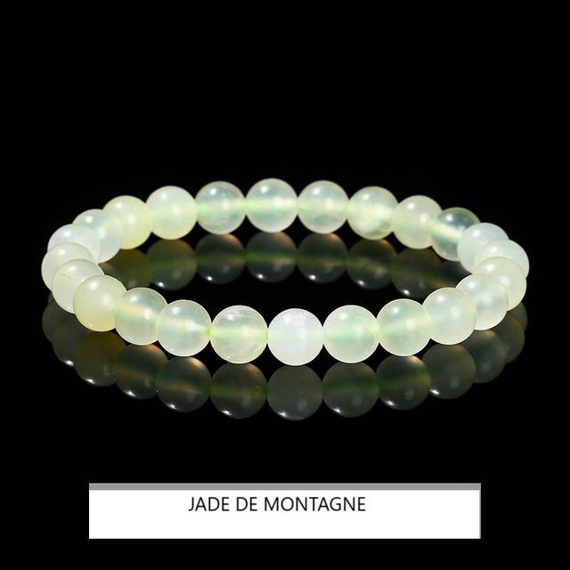 Bracelet en pierre naturelle jade de montagne 10MM 