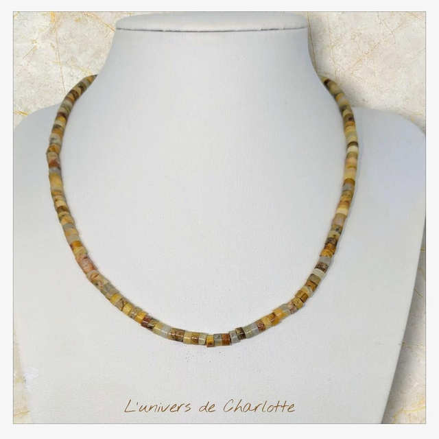 Collier "Agate crazy lace" heichi CH-8