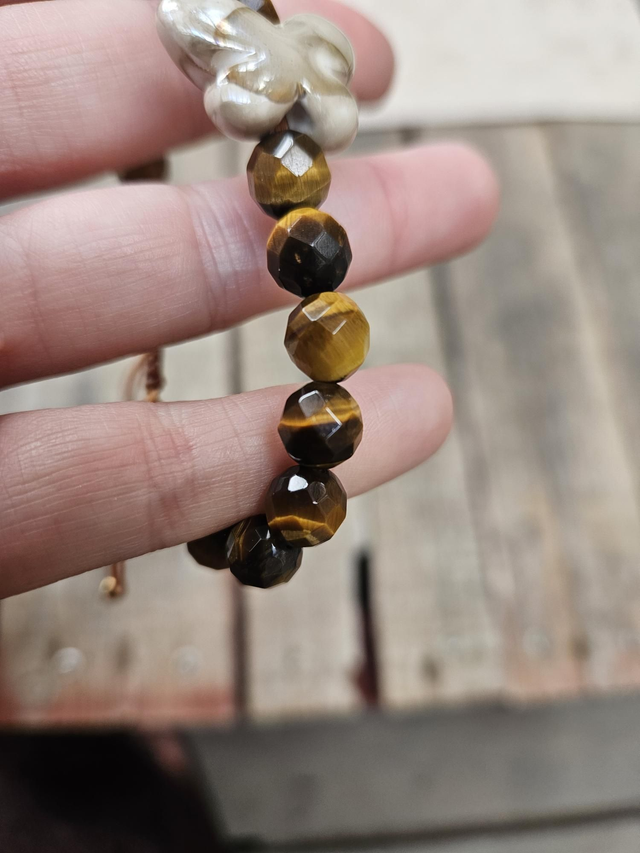 Bracelet papillon œil du tigre