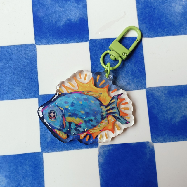 fishing for the stars - acrylic keychain
