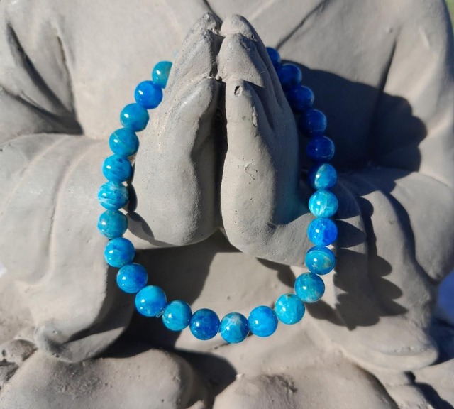Bracelet enfant Apatite bleu