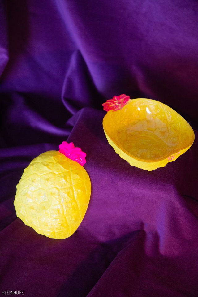 DUO COUPELLES ANANAS JAUNES