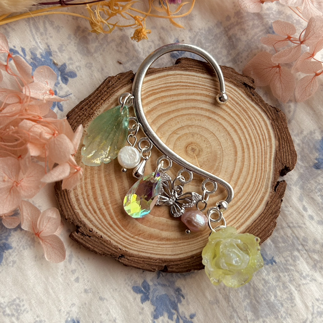 Rose and Butterfly Ear Cuff - Valentine’s Day Collection