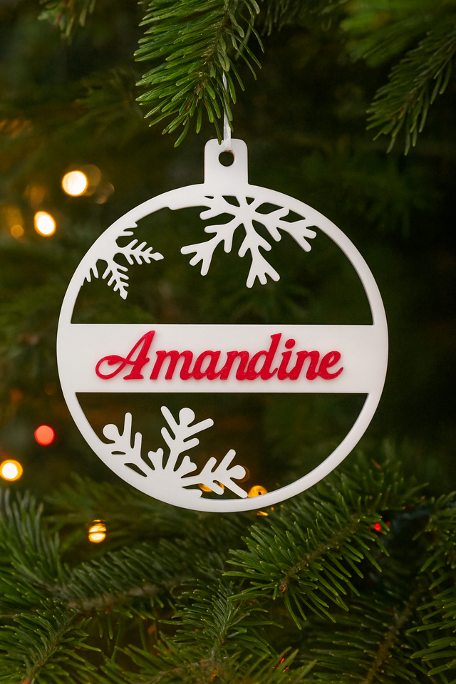 Ornement de Noel personnalisable (type 1)