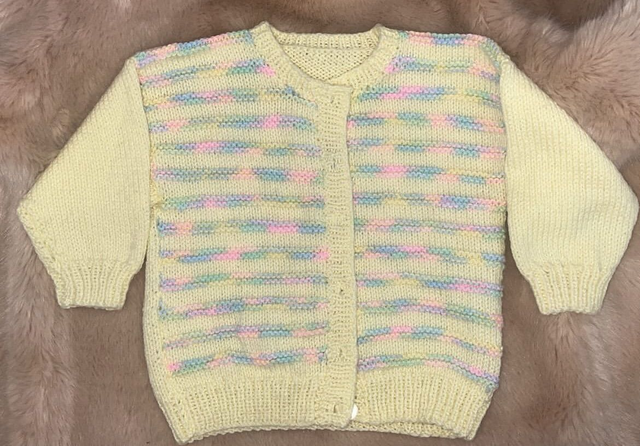 Yellow rainbow cardigan 