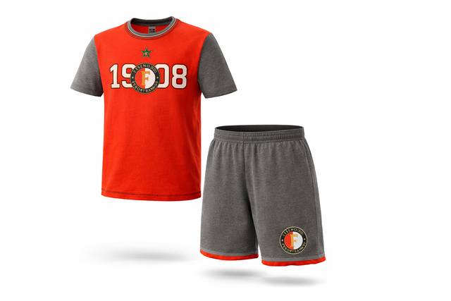 Feyenoord Shortama Junior - Since 1908 - rood/grijs