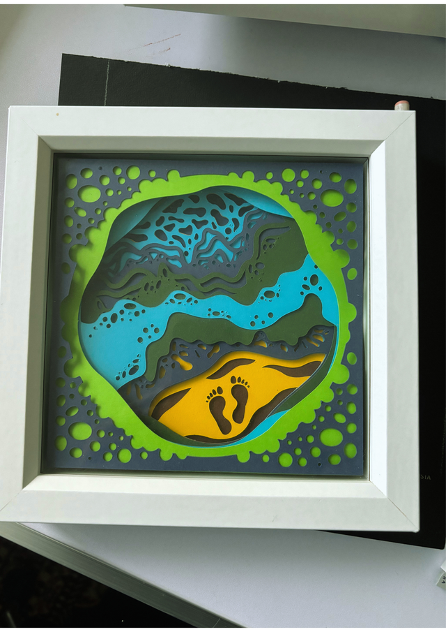 Coastal path - shadow box