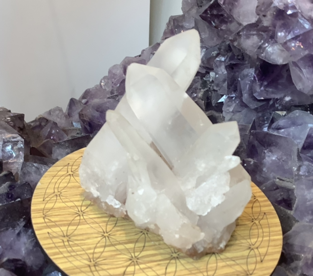 Pointes de quartz blanc 