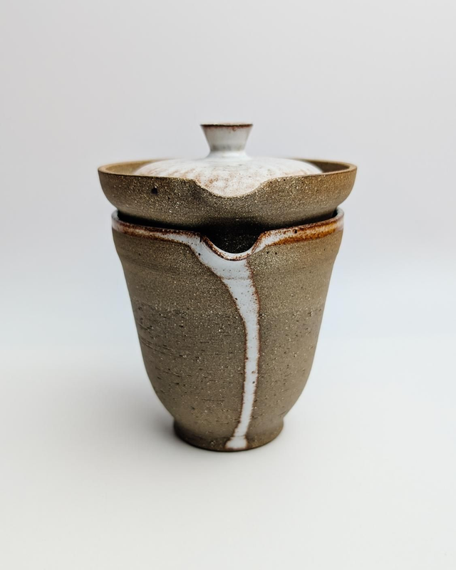 Zestaw shiboridashi i chahai z gliny z recyklingu