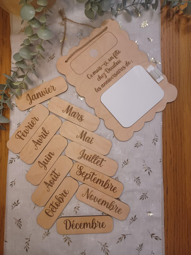 Calendrier d’Anniversaires Mensuel