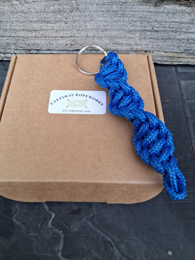 Key Ring Boxed - Blue twist