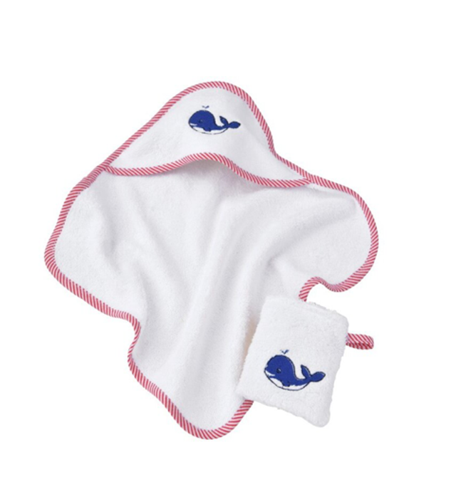 Badetuch mit Waschlappen