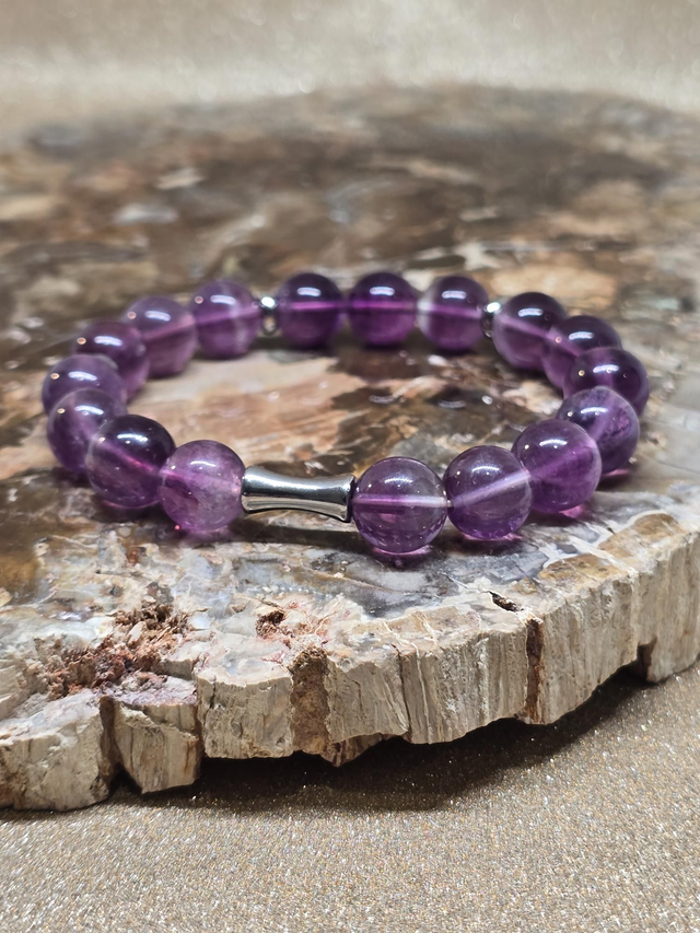 Bracelet Fluorite violette en 1 cm