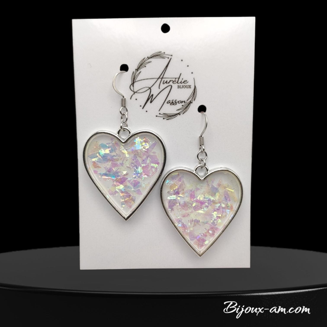 Boucles d'oreilles résine