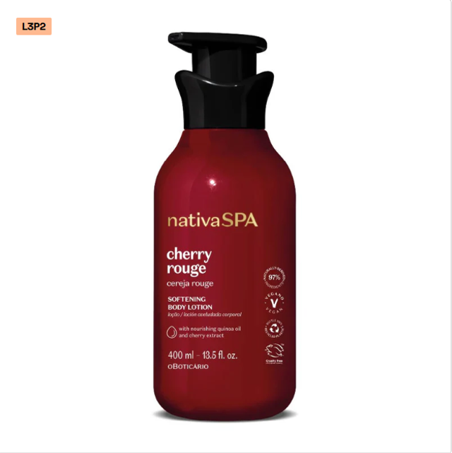 Nativa SPA Loção Hidratante Corporal Cereja Rouge 400ml-13.5fl.oz