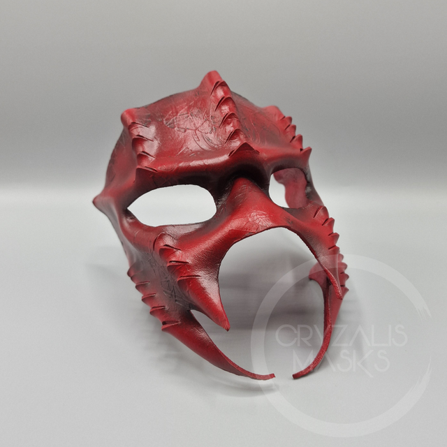 Red Demonic leather mask