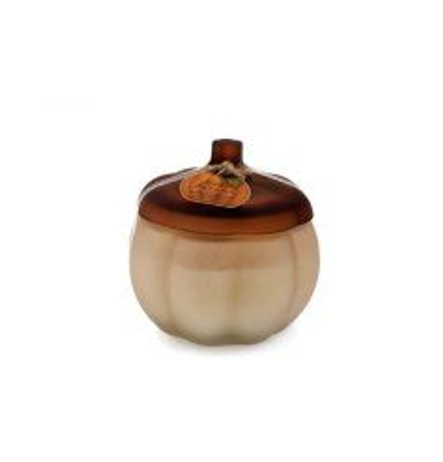 Glass Pumpkin Candle
