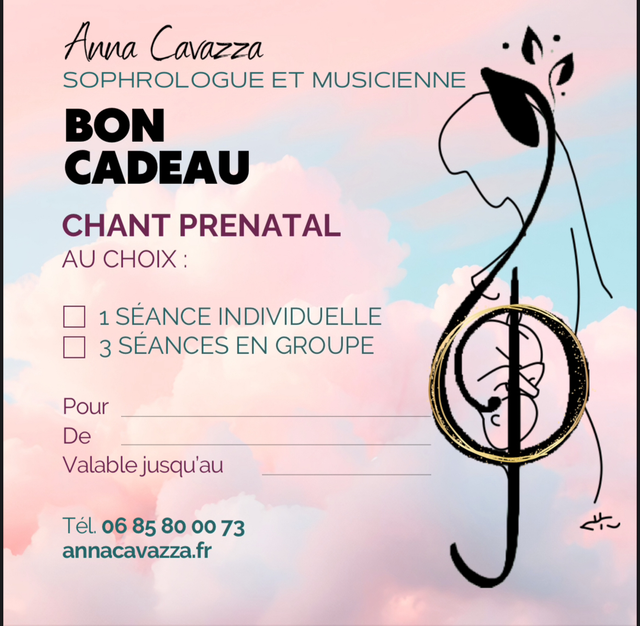 BON CADEAU CHANT PRÉNATAL 