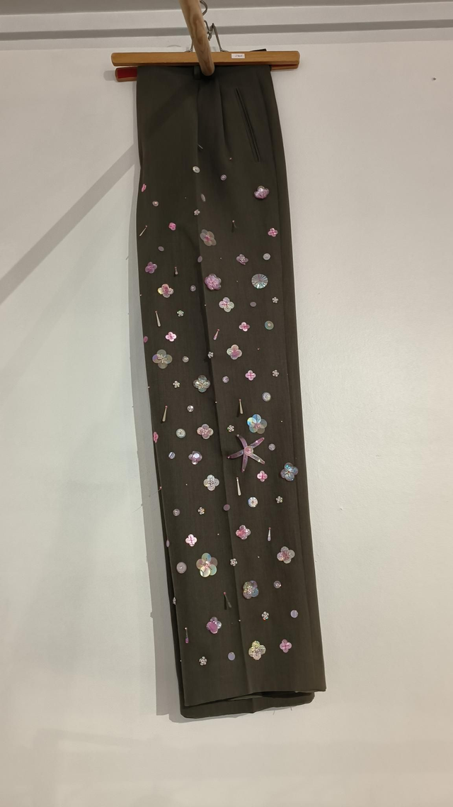 Pantalon brodé main - La Petite Eugènes 