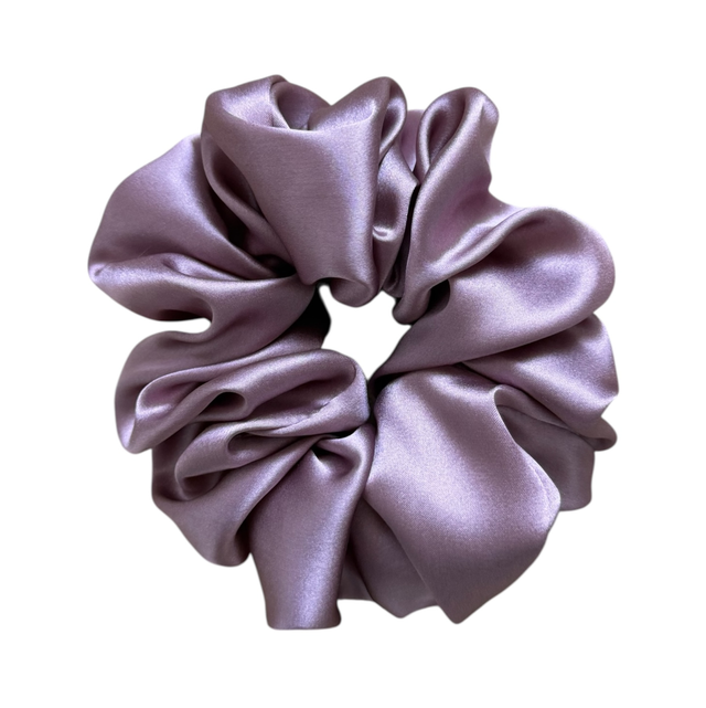 Chouchou en soie - Taille classique - Mauve brume