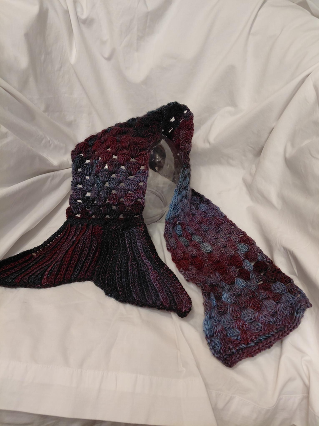 Scarf, with a mermaid tail