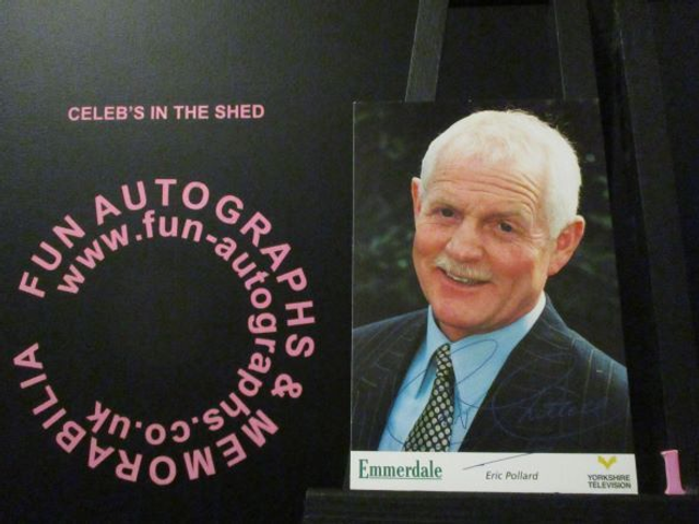 Chris Chittell (Eric Pollard) Original Emmerdale Yorkshire Tv Logo Pre-Print Cast Card (1)