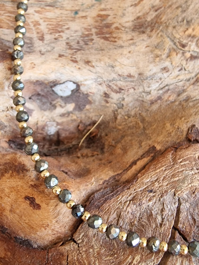 Collier Stone & Steel pyrite 