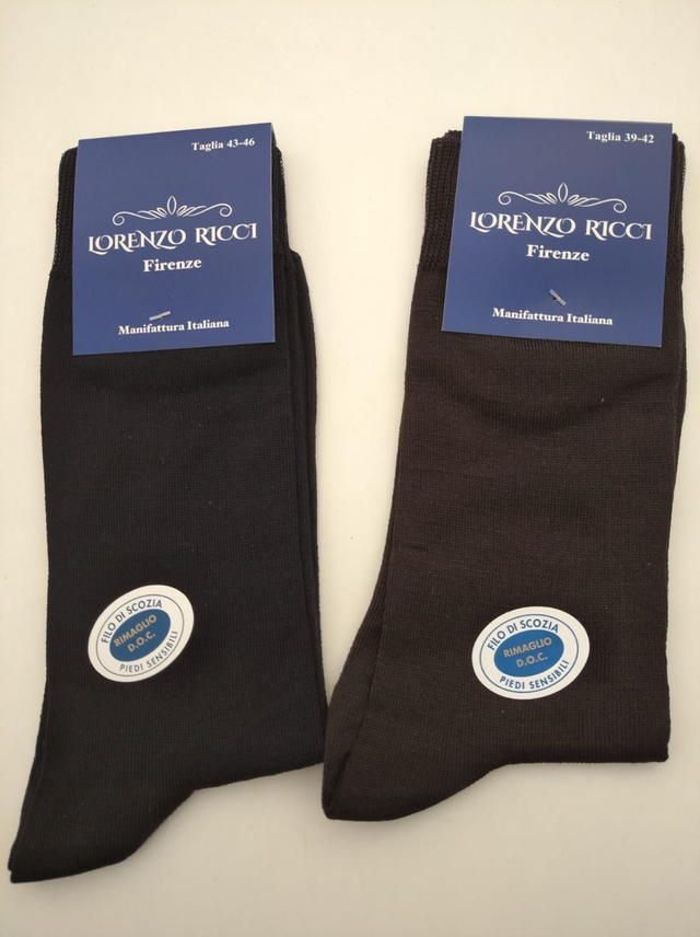 Lorenzo Ricci Firenze Calzino corto in filo di scozia