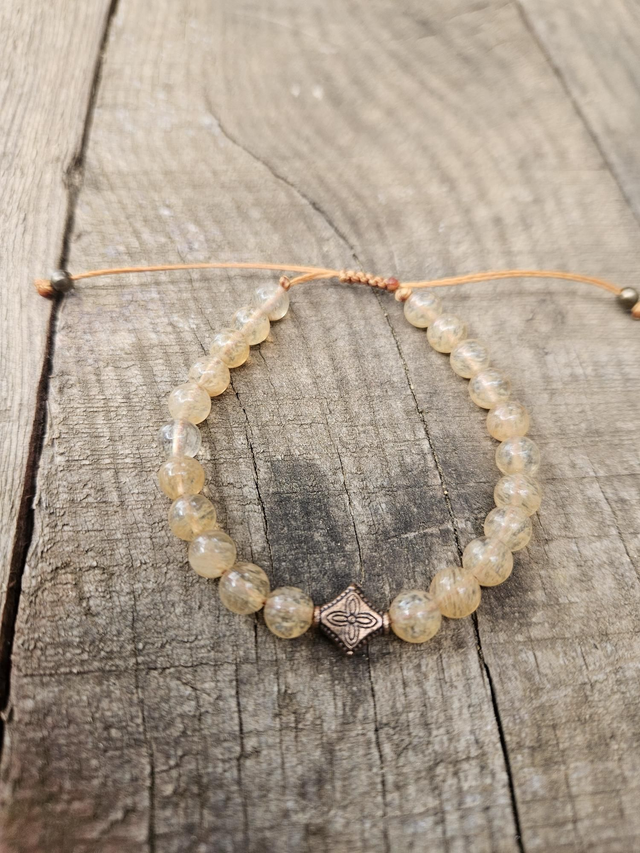 Bracelet fin femme citrine