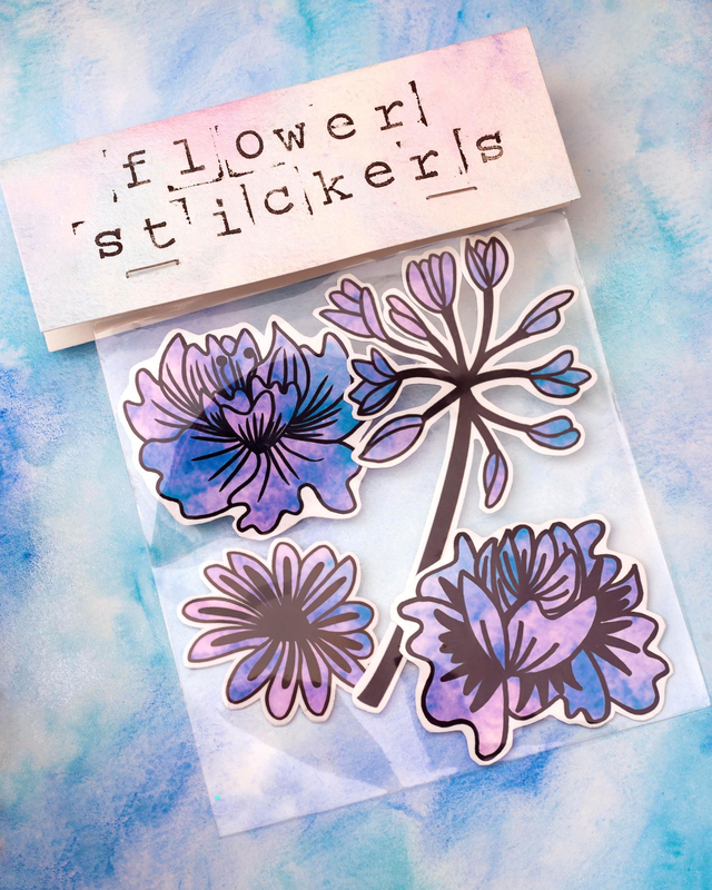 Pack "Flower Stickers" (4 stickers)
