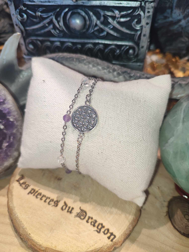Bracelet double fleur de vie