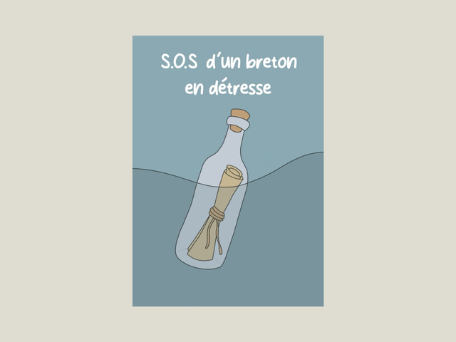 Magnet &quot; S.O.S d&#039;un breton en détresse  &quot; 