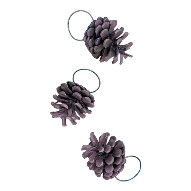 Décoration pomme de pin x3