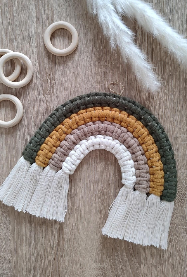 Arc-en-ciel macramé - Déco murale bohème - MAYA
