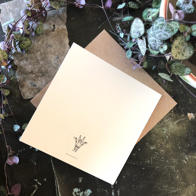 Card - blank - daisy