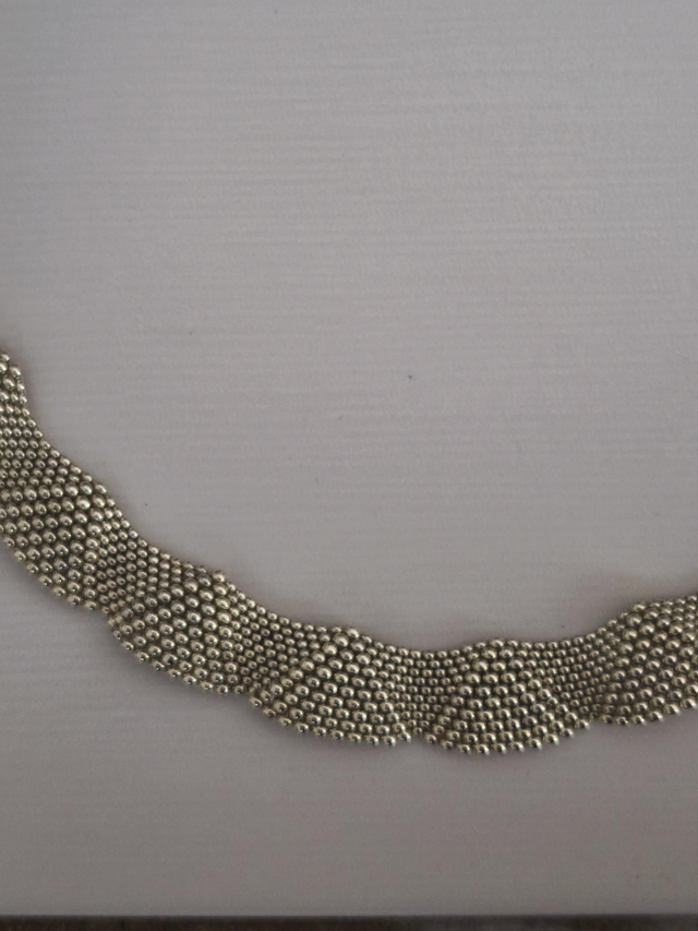 Collier beadweaving argenté