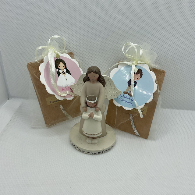 Christening and baby shower gift. Handmade bookmark with baby soother.