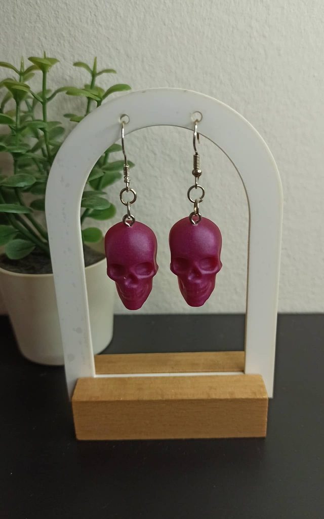 Boucle d&#039;oreille tête de mort (432)