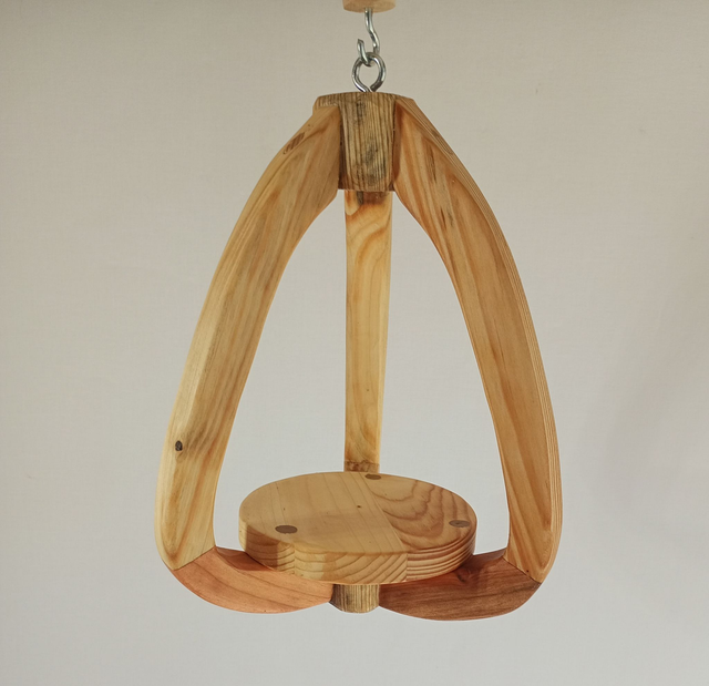 Suspension Bois tout sapin - H26cm x L20cm - S004