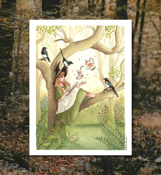 Illustration Originale - L'Éclaireuse 🐦‍⬛