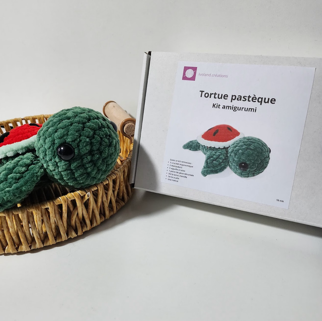 Kit crochet "Tortue pastèque"