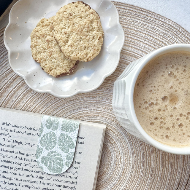 Tropical Leaves - Faux Leather Magnetic Bookmark 