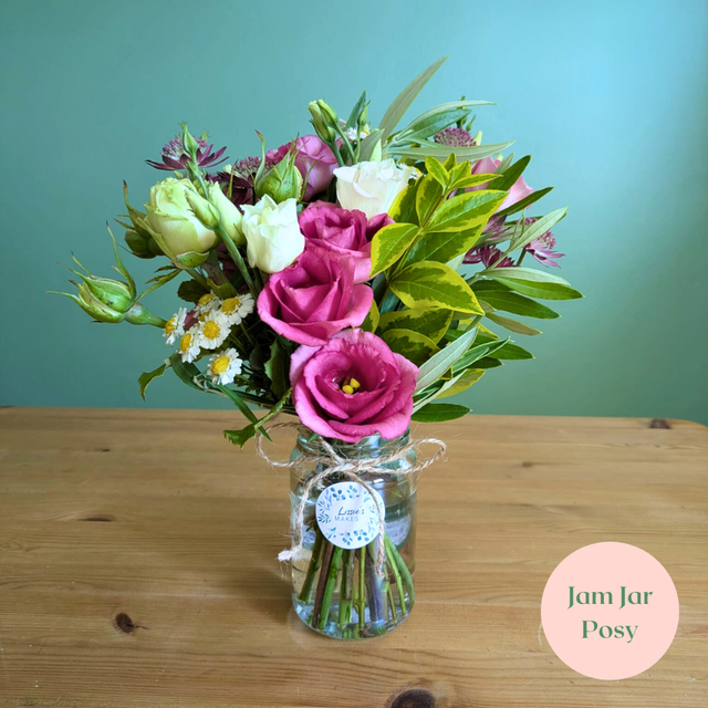 Jam Jar Posy - Delivery Wednesday 5th November