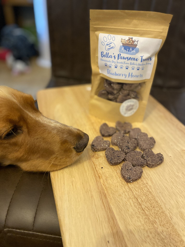 Blueberry &amp; Peanut Butter Homemade Dog Treats