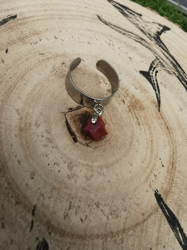 Étoile bordeau argent 