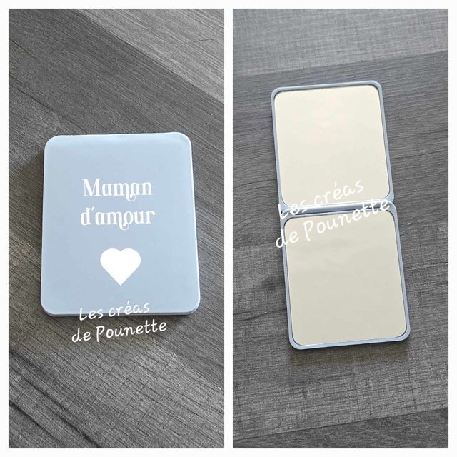 Miroir de poche rectangulaire à personnaliser