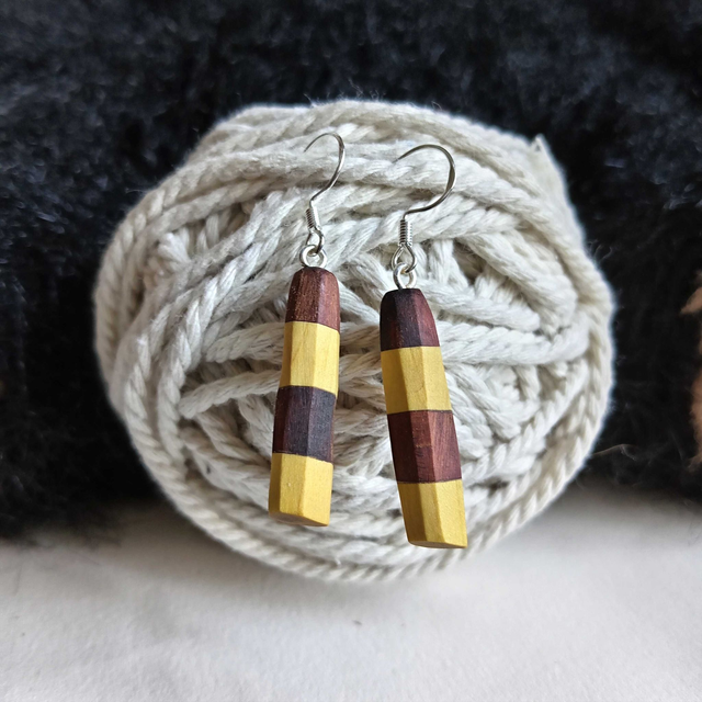 Boucles d'oreilles rayées