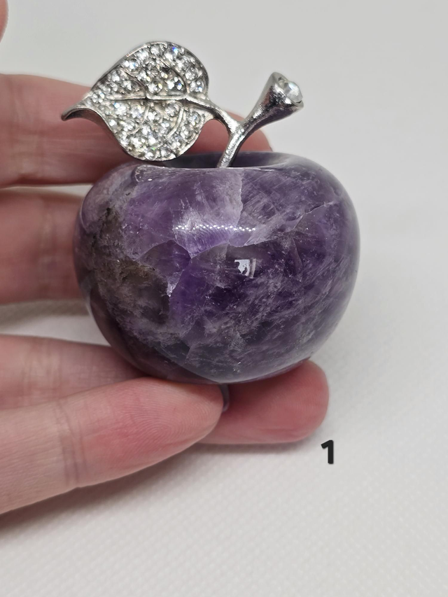 Améthyste chevron en forme de pomme