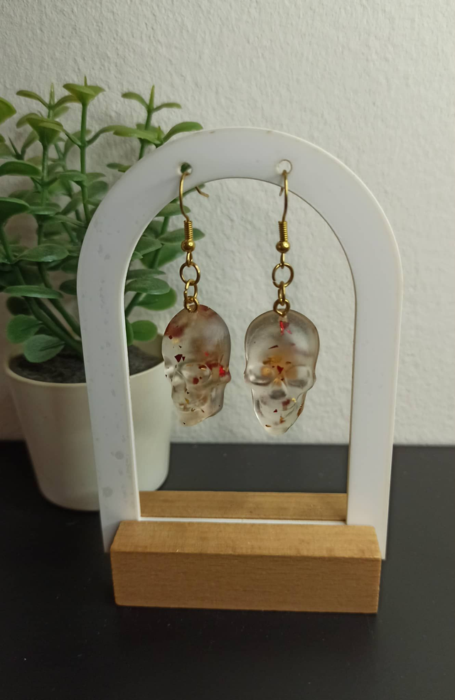 Boucle d&#039;oreille tête de mort (422)